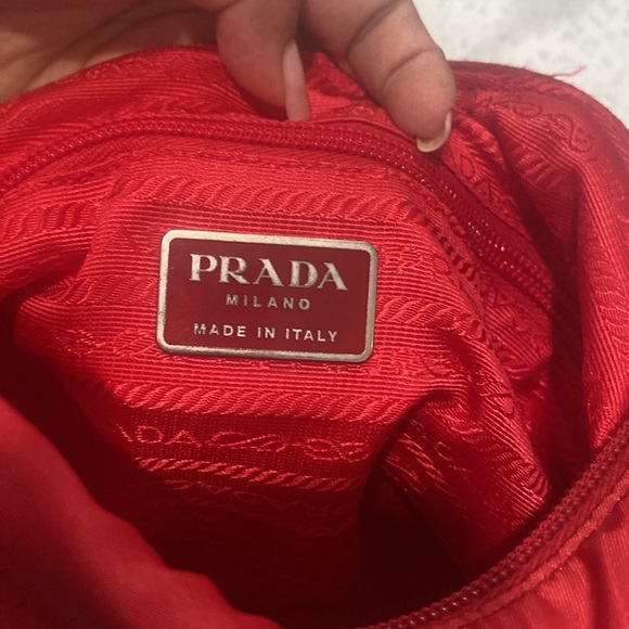 PRADA RED HOBO SHOULDER BAG - Picture 6 of 10